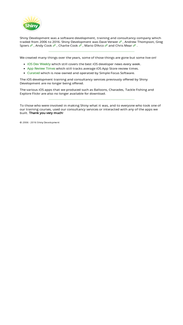 shinydevelopment.com