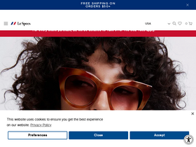 'lespecs.com' screenshot