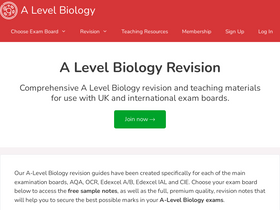 'alevelbiology.co.uk' screenshot