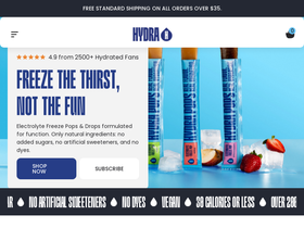 thehydrashop.com homepage screenshot