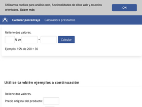 'calcular-porcentaje.es' screenshot