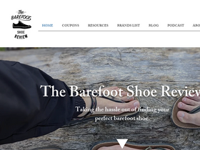 'thebarefootshoereview.com' screenshot
