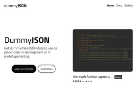 'dummyjson.com' screenshot