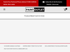 PaintOutlet.co.uk homepage screenshot