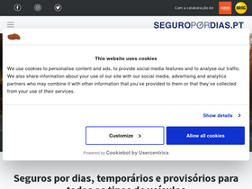 'seguropordias.pt' screenshot