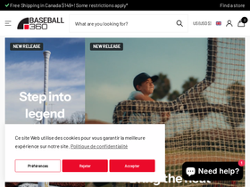 baseball360.ca homepage screenshot