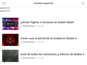 'consejosjuegospro.com' screenshot