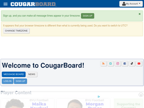 'cougarboard.com' screenshot