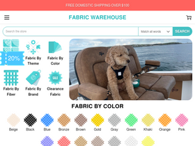 'fabricwarehouse.com' screenshot