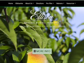 'ellisonmemorialfuneralhome.com' screenshot