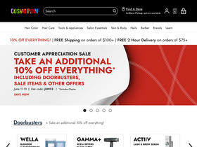 'cosmoprofbeauty.com' screenshot