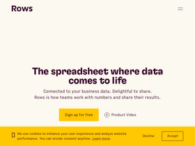'rows.com' screenshot