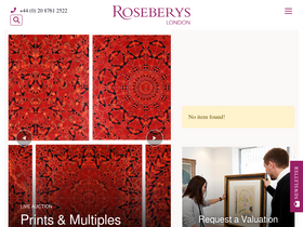 'roseberys.co.uk' screenshot