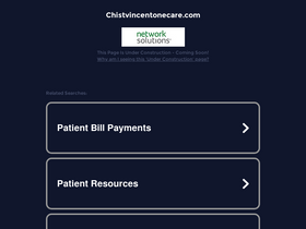 'chistvincentonecare.com' screenshot