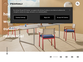 'pedrali.com' screenshot