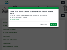 'anpecastillalamancha.es' screenshot