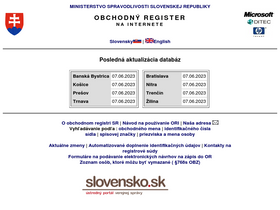 'orsr.sk' screenshot