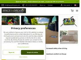 'space4dreams.com' screenshot