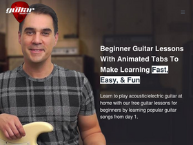 'theguitarlesson.com' screenshot