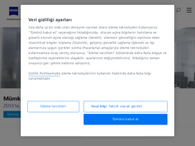 'zeiss.com.tr' screenshot