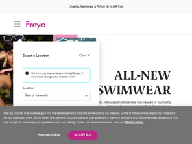 'freyalingerie.com' screenshot