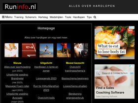 'runinfo.nl' screenshot