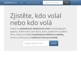 'kdomivolal.cz' screenshot