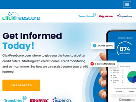 'clickfreescore.com' screenshot