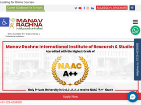 'manavrachna.edu.in' screenshot