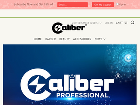 Caliber Pro USA homepage screenshot