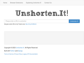 'unshorten.it' screenshot