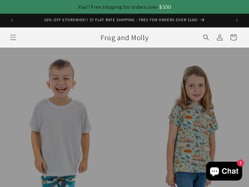 Frog and Molly homepage screenshot