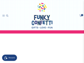 funkyconfetti.com homepage screenshot
