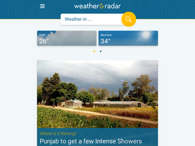 'weatherandradar.in' screenshot