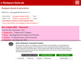 'radsport-seite.de' screenshot