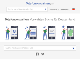 'telefonvorwahlen.net' screenshot