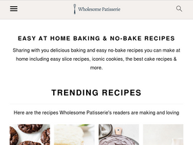 'wholesomepatisserie.com' screenshot