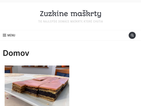'zuzkinemaskrty.sk' screenshot