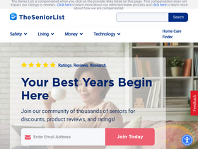 'theseniorlist.com' screenshot