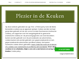 'plezierindekeuken.nl' screenshot