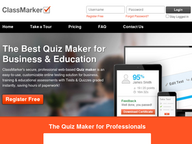 'classmarker.com' screenshot