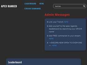 'apexranked.com' screenshot