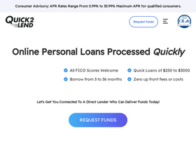 'quick2lend.com' screenshot