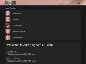 'aurakingdom-db.com' screenshot