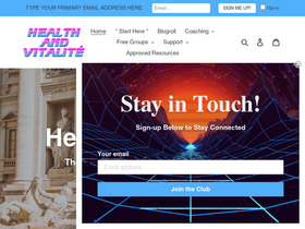 healthandvitalite.com homepage screenshot