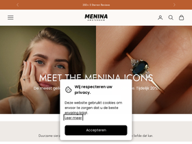 Menina Amsterdam homepage screenshot