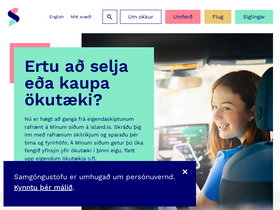 'samgongustofa.is' screenshot