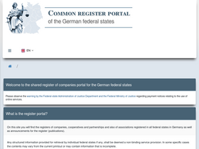 'handelsregister.de' screenshot