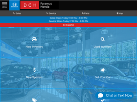 'dchparamushonda.com' screenshot