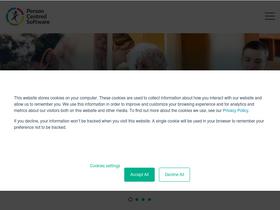 'personcentredsoftware.com' screenshot
